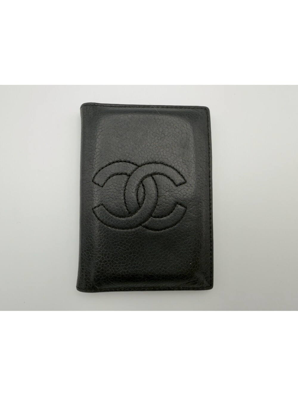 Authentic Vintage Chanel Caviar Timeless CC Card Holder Case Wallet Black Men's